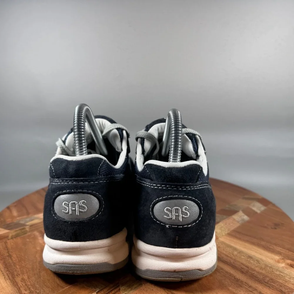 SAS Shoes‎ Journey Women's Size 7.5 M Navy Suede Mesh Comfort Walking Sneakers